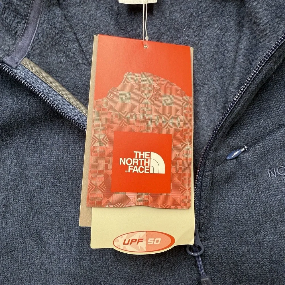 The North Face Mens Size XL Navy Blue 1/2 Zip Sweater Jacket Pullover New